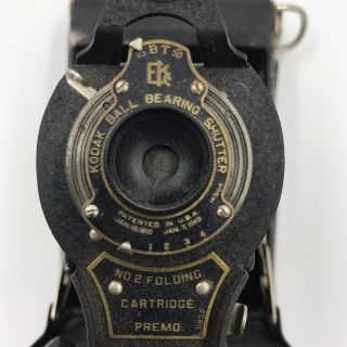 Rare Kodak No.  2 Folding Cartridge Premo Ball Bearing Shutter Camera 1916 - 1920 2