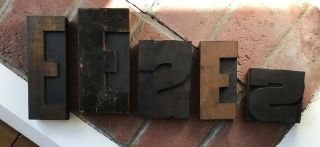 Antique Vintage Letterpress Cut Print Block Alphabet Letters 2 ½ “ To 6 ¾