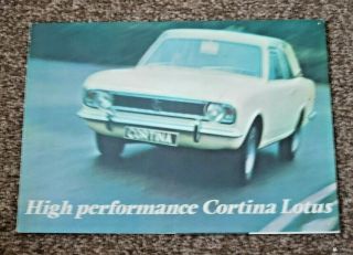 Rare Ford Cortina Lotus Mk 2 1967 - 68 Uk Sales Brochure Pub No 291553