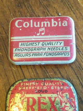Rare small size Columbia Gramophone phonograph needle tin red 2