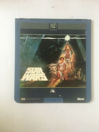 Rare Star Wars Cbs Fox Ced Video Disc (not Laser Disc) 1977 - 1982