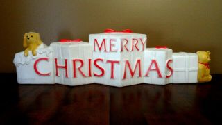 Vtg Rare " Union " Don Featherstone Merry Christmas Gifts Lighted Blow Mold - 36 "