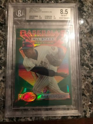 1993 93 Topps Finest Refractor 113 Doc Gooden Ny Mets As Bgs 8.  5 Pop 6 Rare