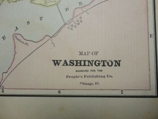 1889 Engraved antique map of Wash. ,  DC or Cincinnati/The People ' s Pub.  Co. 2