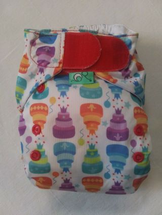 Tots Bots Easyfit All - In - One Cloth Diaper - Htf Rare - Birthday