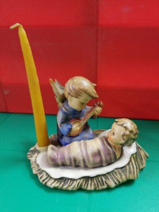 Rare Vintage Hummel Angel W/ Baby Jesus Candle Holder Figurine