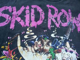 Skid Row 1991 Rare And Obnoxious Eat Xxxx Kill Shirt Sz L Pre - Owned