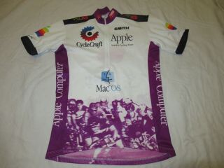 Rare Vintage Apple Computers Mac Os Veloxs Cycling Team Jersey Mens Large