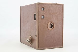 Antique Eastman Kodak No 2a Brown Brownie Box Camera Model C Uses 116 Film V01