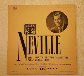 Cover Only Rare 1955 Neville Goddard Lp Record Cover