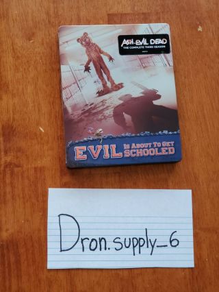 Ash Vs Evil Dead: Season 3 (blu - Ray Disc,  Steelbook Best Buy Exclusive Rare)