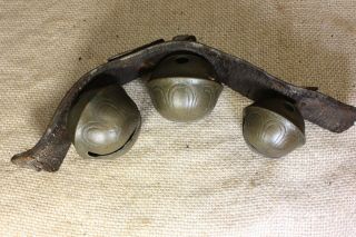 3 Brass Petal Sleigh Bells 4 Two 5 Old 1800 