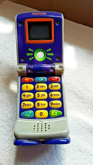 Fisher Price Fun2learn Flip Phone Toy Learning Teaching Educational Euc Rare Fs