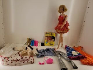 Vintage 1962 Midge Barbie Doll Mattel W/ Clothes Accessories