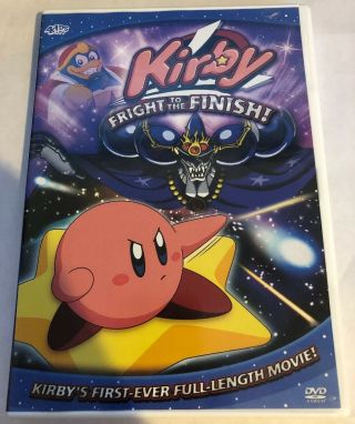 Kirby - Fright To The Finish (dvd) 1st Full Length Movie Rare Vg Shape Nintendo