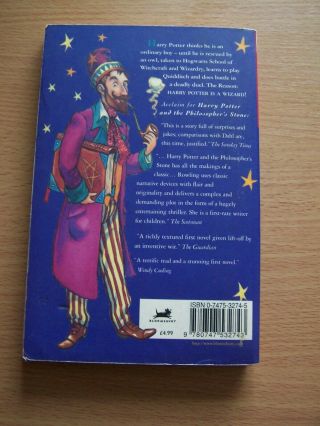 Harry Potter and the Philosopher’s Stone PB Book Rare First Edition 27th Print 3