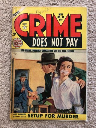 Crime Does Not Pay 98 Bob Fujitani Painted Cover Rare