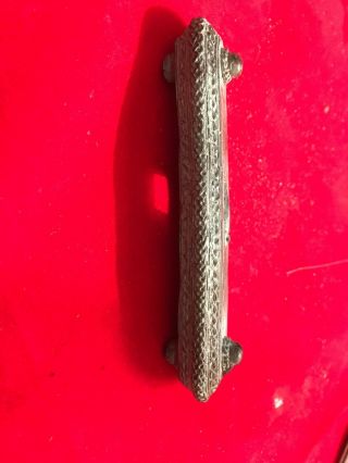 ANCIENT Sword Guard Roman Saxon Viking BRONZE OBJECT WITH Rope Work Pattern 3