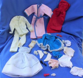 Vintage Barbie Clothing,  Dress,  Heels,  Undies,  Skating Outfit,  Pajamas