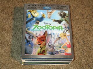 3d Movie Blu Ray Disney Zootopia W/rare Lenticular Sleeve