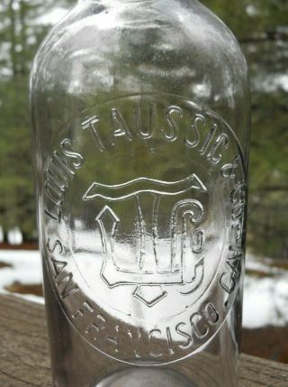Antique Whiskey Bottle - Louis Taussic & Co - San Franciso - Screw Top