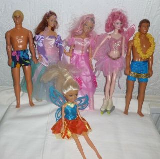 Selection Of Vintage Barbie Dolls And Ken