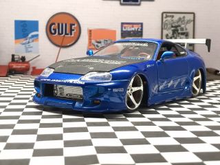 Jada Dub City Toyota Supra Import Racer 1/24 Diecast Blue VHTF 2jz Rare 2