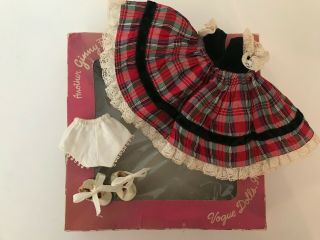 Vintage Ginny Doll Formal Plaid Dress 6160 (6060) In Correct Box