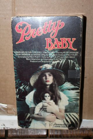 Vintage Vhs 1980 Pretty Baby Brooke Shields Susan Sarandon Keith Carradine Rare