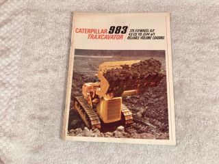 Rare 1958 Caterpillar 983 Traxcavator Tractor Dealer Sales Brochure