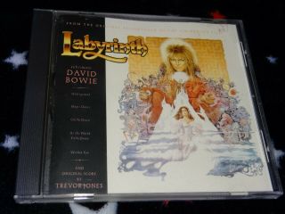 David Bowie Labyrinth 1986 Movie Soundtrack Cd Trevor Jones Rare Oop Usa Emi Ost
