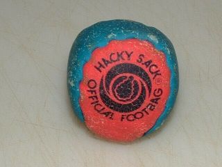 Rare Blue/pink 2 - Panel Vintage Hacky Sack Kicker Footbag In