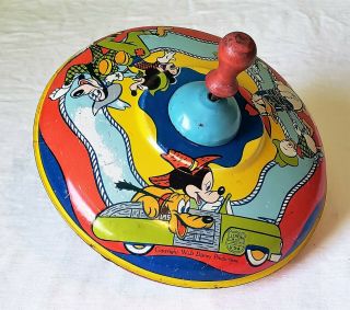 Early J.  Chein Toys Tin Litho Walt Disney Mickey Mouse Top 50 