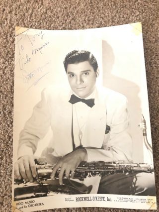 Vido Musso Orchestra Autographed Photo Jazz/big Band 40s Rare Tony Hernandez