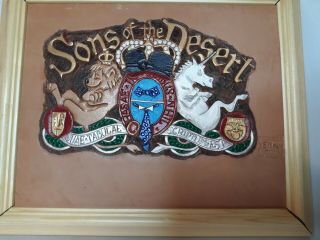 Rare Sons Of The Desert Painted Hand Crafted Leather By E Nock