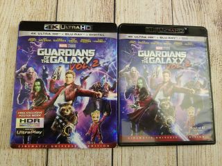 Guardians Of The Galaxy Vol.  2 (4k Uhd,  Blu - Ray,  2017) W/ Oop Rare Slipcover