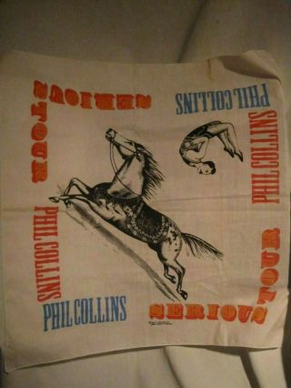 Rare Phil Collins Bandanna Handkerchief Serious 1990 Vinyl Genesis Prog Rock