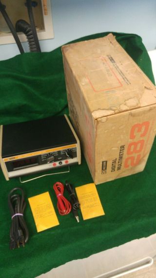 Vintage Bk Precision 283 Digital Meter Digital Multi Meter Probes Cord Box