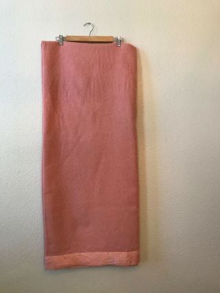 Vintage 100 Wool Blanket Montgomery Ward Camp Blanket 70”x90” - Antique Rose