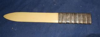 ANTIQUE STERLING SILVER 835,  AND CELLULOID LETTER OPENER 2