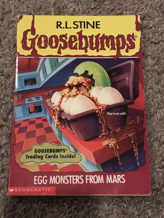 Rare Goosebumps 42 Egg Monsters From Mars First Edition W/ Trading Cards Inside