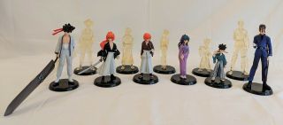 Rurouni Kenshin 11 Piece Figure Set By Re - Ment Includes Rare Chase Figure