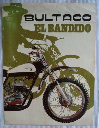 Vintage Bultaco 360 El Bandido Sales Brochure Moto - Cross