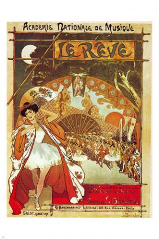 Vintage French Opera Poster Steinlen 24x36 The Dream Extravagent First Rate