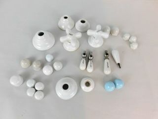 Vintage Porcelain Sink Tub Hot And Cold Water Faucet Handles Knobs Toilet Risers