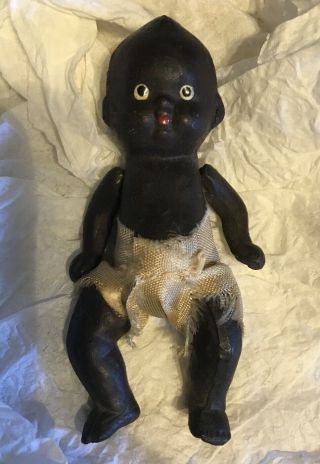 Black Americana Porcelain Or Ceramic Antique African American Small Mammy Doll