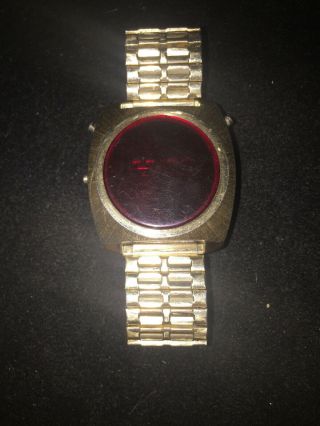 Vintage Red Led Watch Needs Battery