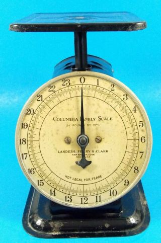 Antique Landers,  Frary & Clark Columbia Family Scale Weighs 24 Lbs C.  1910