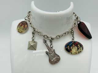 Vintage Jonas Brothers Disney Bracelet & 5 Charms Accessories Set Jewelry Rare