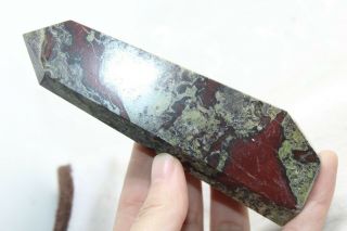 Top 283g Rare Natural Dragon Blood Stone Crystal Points Healing K14